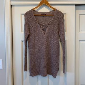 American Eagle Outfitters lace up sweater. Size:M